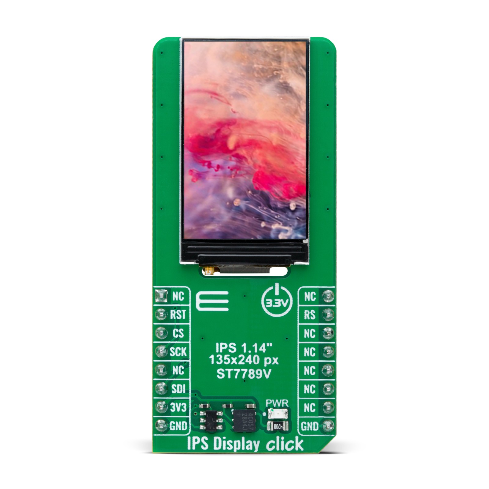 MikroElektronika MIKROE-6077, 1.14 Inch TFT LCD Display Without Touch Panel From Eastrising Technology 1.14in LCD