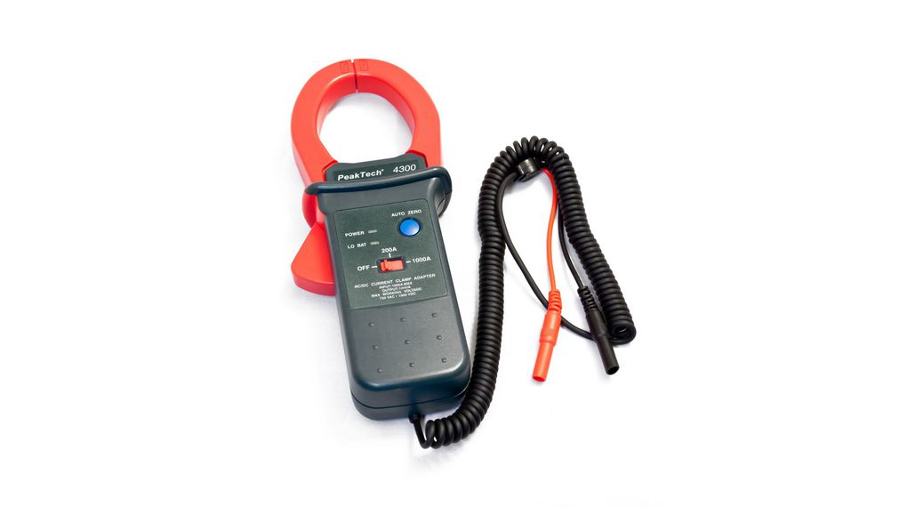 PeakTech P4300 Current Clamp, 1000A DC Max, 1000A ac AC Max