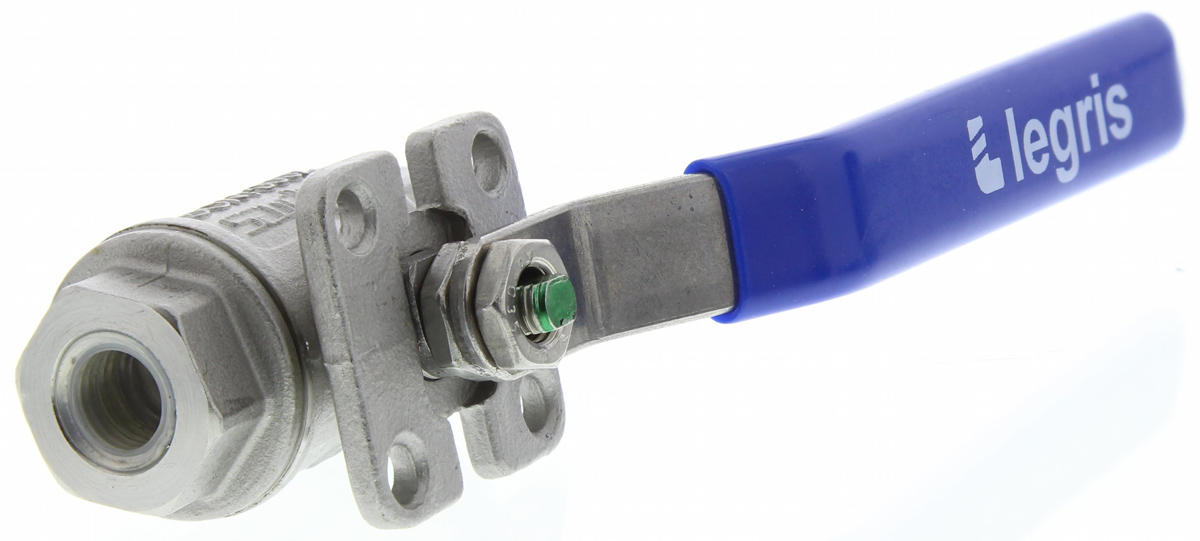Legris Stainless Steel 2 Way, Ball Valve, Threaded, BSPP 1/4in, 40bar Operating Pressure