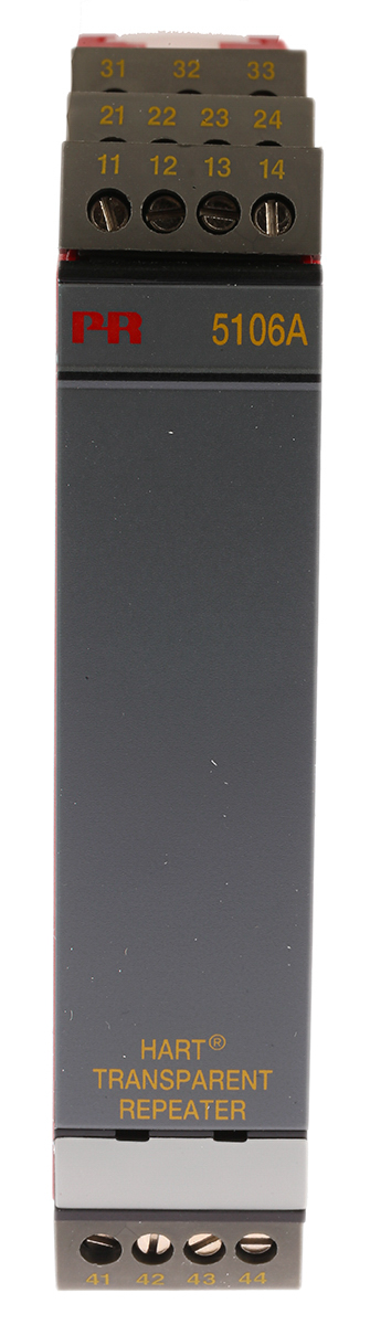 PR Electronics 5106A Series Transparent Repeater, 19.2 → 300 V dc, 21.6 → 253V ac Supply