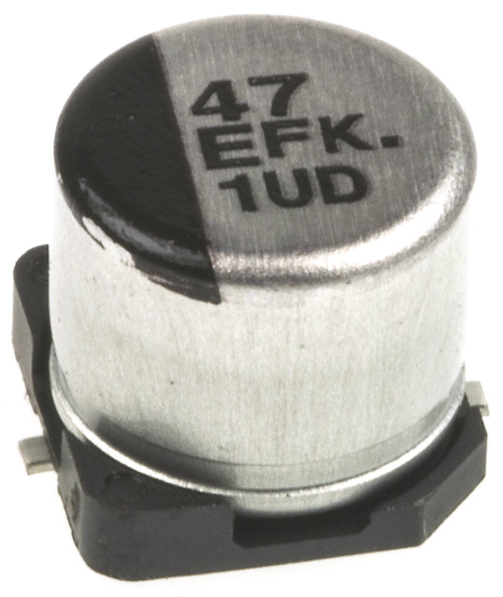 Panasonic 47μF Aluminium Electrolytic Aluminium Electrolytic Capacitor 25V dc, Surface Mount - EEEFK1E470P