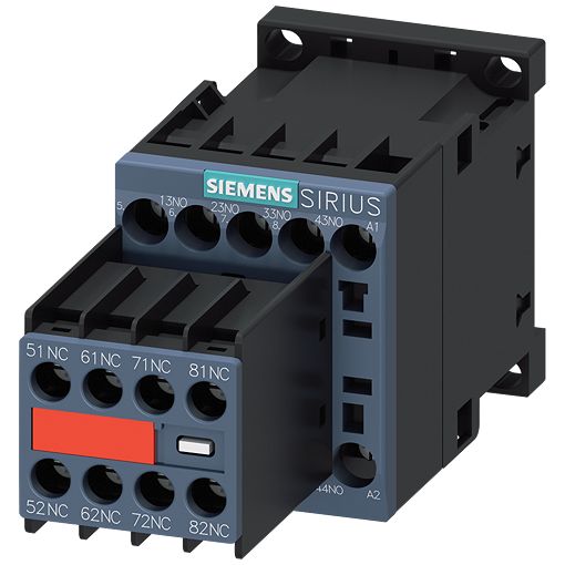 Siemens 3RH2 Contactor Relay 4NC + 4NO, 10 A Contact Rating, 110 V dc, SIRIUS
