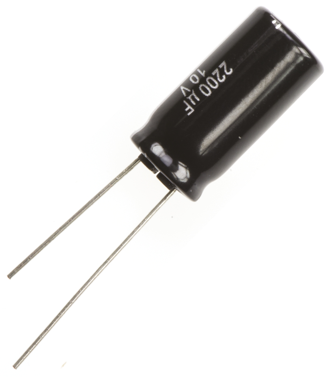 Panasonic 2200μF Aluminium Electrolytic Capacitor 10V dc, Radial, Through Hole - ECA1AHG222