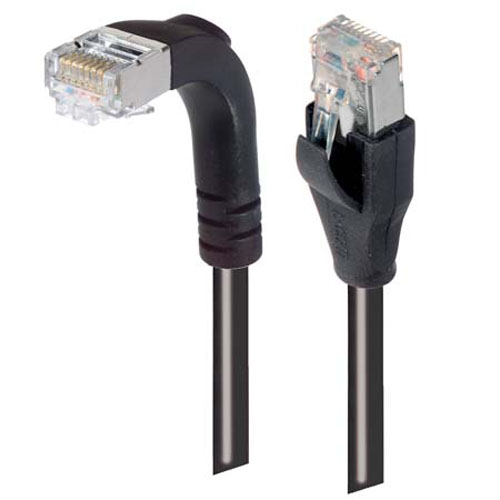 L-ComTRD, 1ft Cat6, Black RJ45 to Male RJ45 Male, Aluminium/Polyester Foil Shielded, Terminated LSZH Sheath