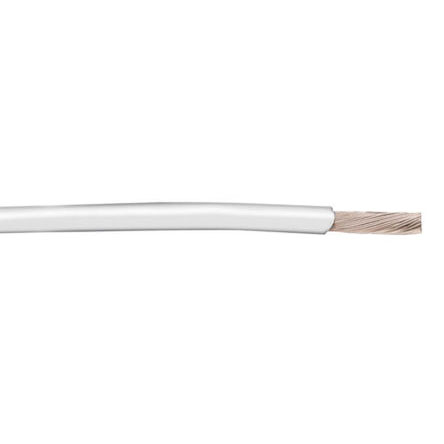 Alpha Wire Hook-up Wire TEFLON Series White 0.2 mm² Hook Up Wire, 24 AWG, 19/0.13 mm, 30m, PTFE Insulation, 5854 WH005