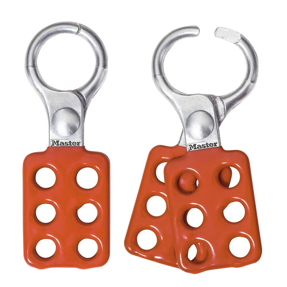 Master Lock Red 6-Lock Aluminium Lockout Hasp, 7mm Shackle
