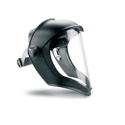 Honeywell Safety Clear PC Face Shield with Brow, Chin Guard , Resistant To Chemical Splashes, Flying Particles
