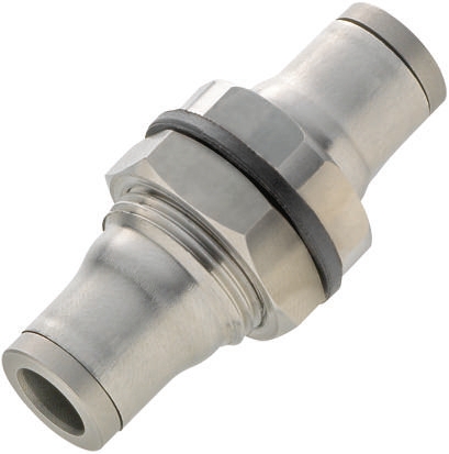 Legris LF3800 Series Bulkhead Tube-to-Tube Adaptor, Push In 10 mm to Push In 10 mm, Tube-to-Tube Connection Style