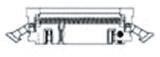 TE Connectivity 50-Way IDC Connector Plug for Cable Mount, 2-Row