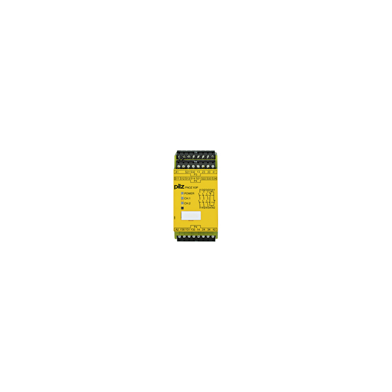 Pilz 777 1 Auxiliary Contacts Safety Relay 24V ac/dc, Single/Dual-Channel 3 Safety Contacts