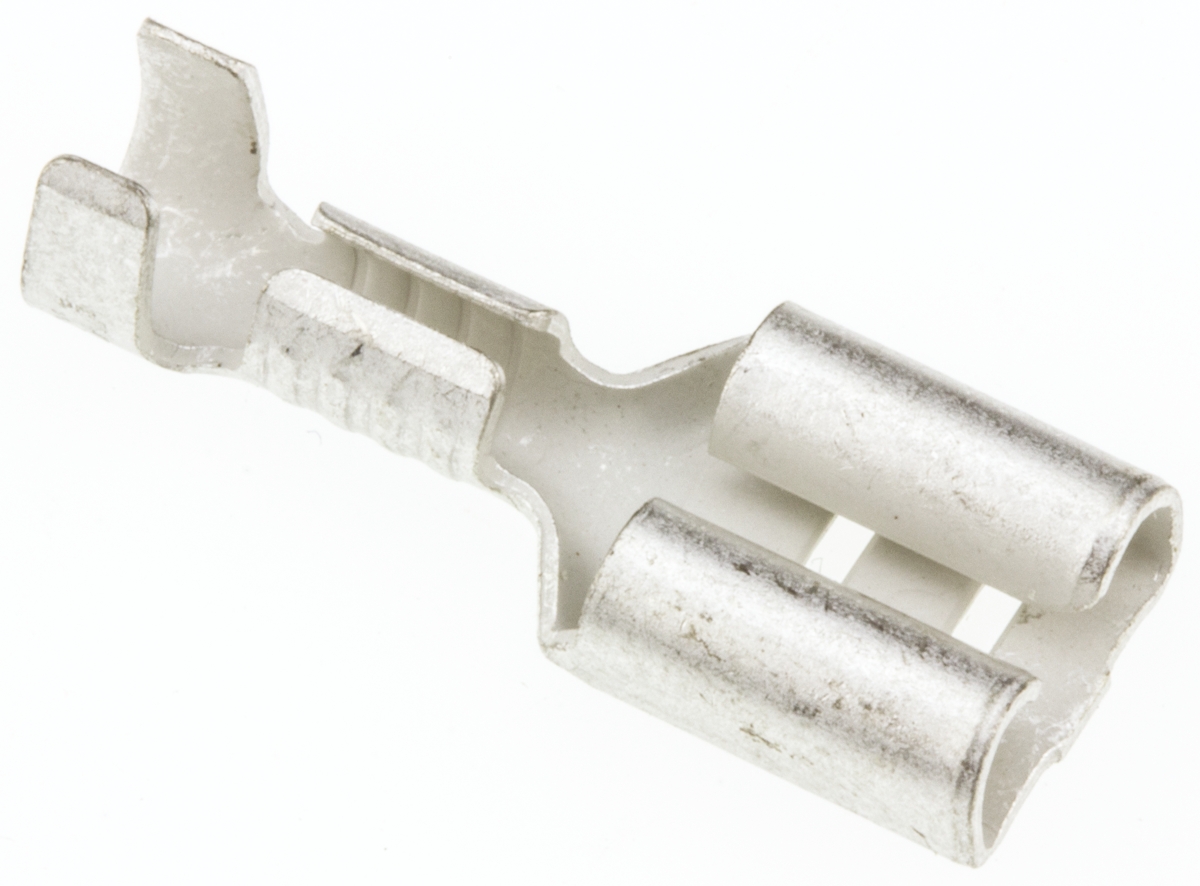 JST LTO Uninsulated Female Spade Connector, Receptacle, 6.3 x 0.8mm Tab Size, 1mm² to 2.5mm²