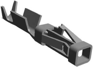 TE Connectivity AMPMODU Short Point Series Female Crimp Terminal, 26AWG Min, 22AWG Max
