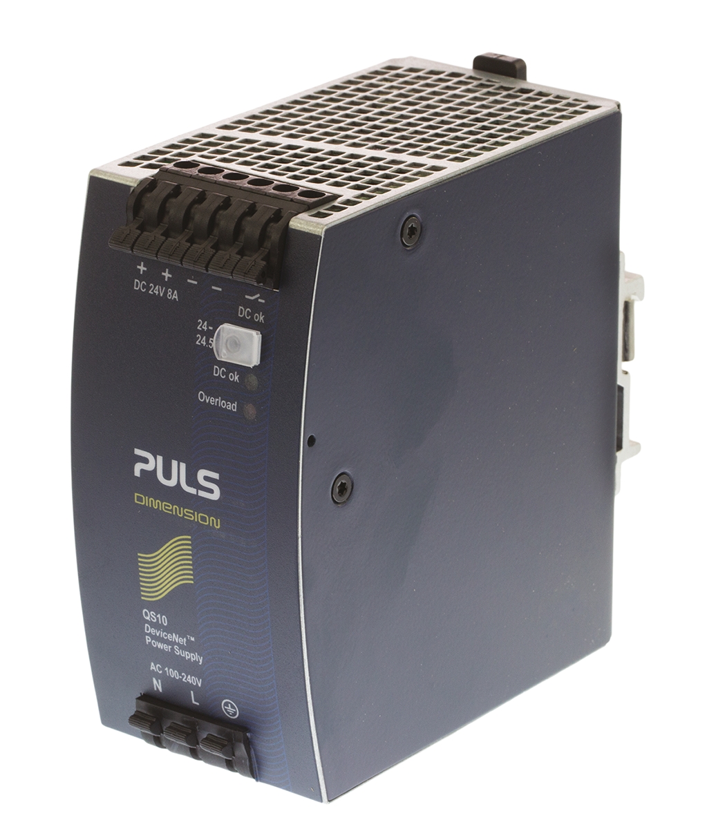 PULS DIMENSION Q Switched Mode DIN Rail Power Supply, 100 → 240V ac ac Input, 24V dc dc Output, 8A Output, 192W