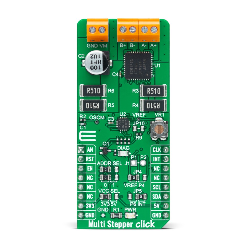 MikroElektronika Multi Stepper Click - TB67S261 Stepper Motor Driver for TB67S261FTG for Stepper Motor
