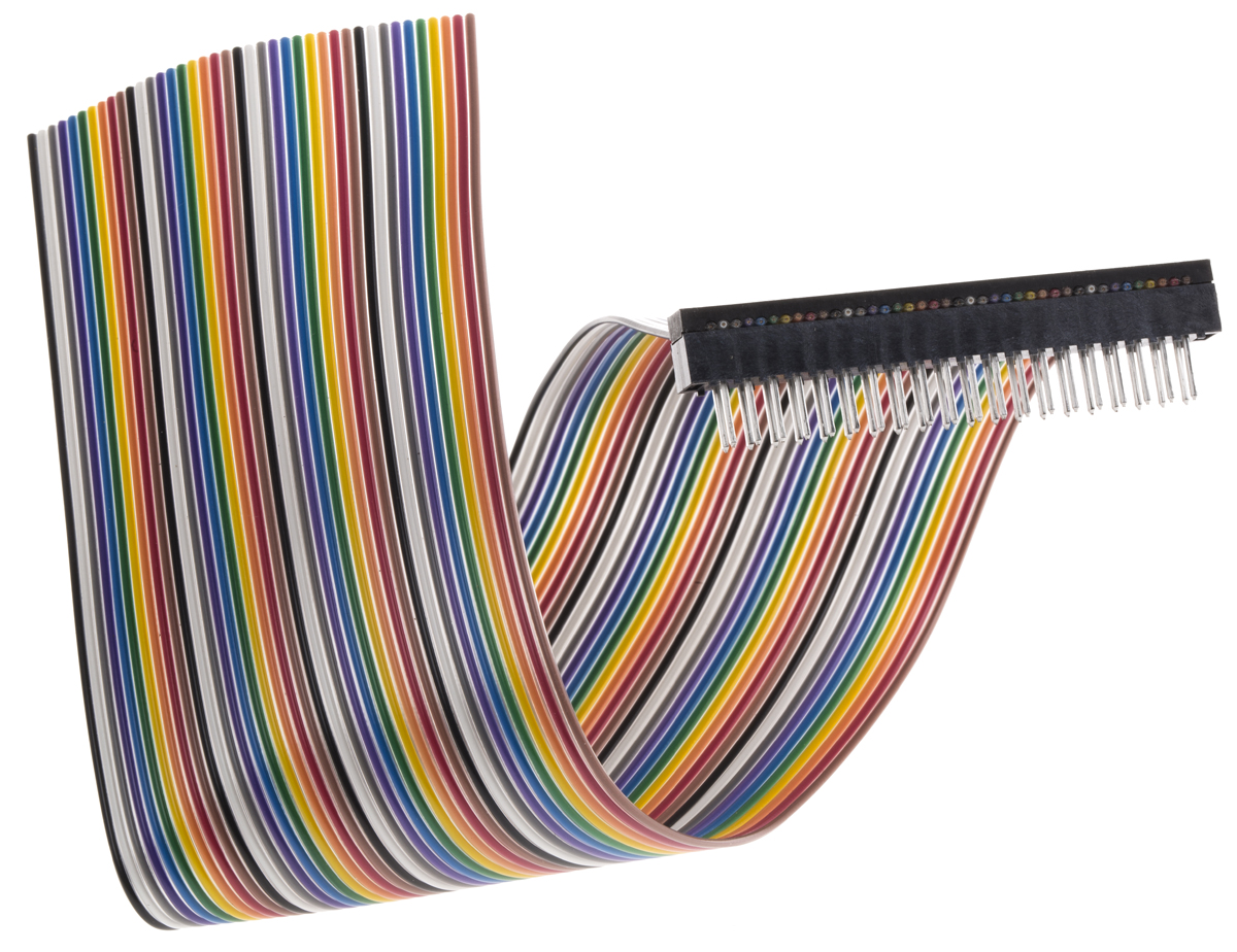Samtec HCMD Series Flat Ribbon Cable, 40-Way, 2.54mm Pitch, 250mm Length, IDC to Unterminated