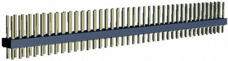 TE Connectivity AMPMODU MOD II Series Straight Through Hole Pin Header, 80 Contact(s), 2.54 mm Pitch, 2 Row, Unshrouded