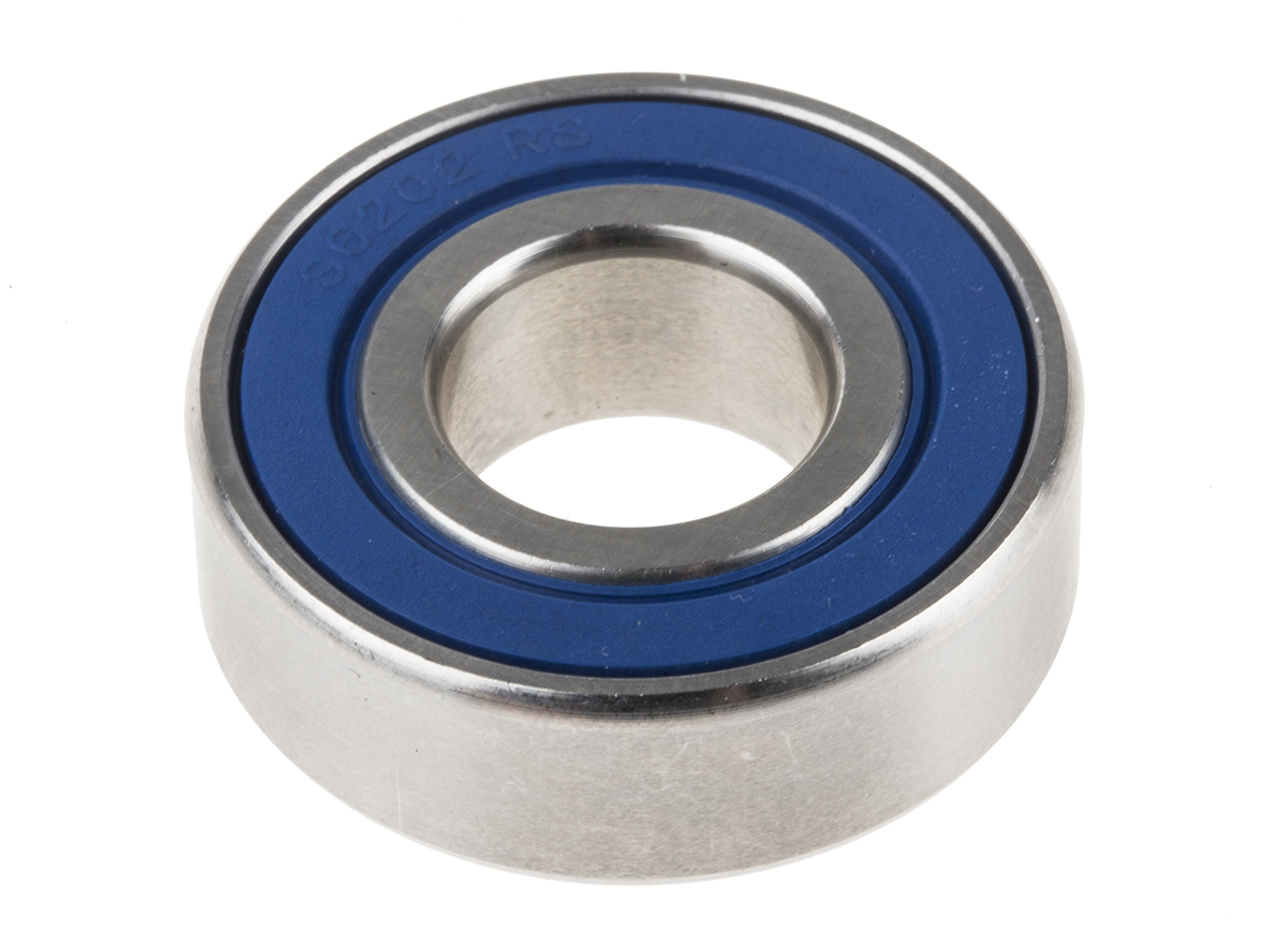 RS PRO SS6202-2RS 1 Row Ball Bearing - 15 mm ID, 35 mm OD