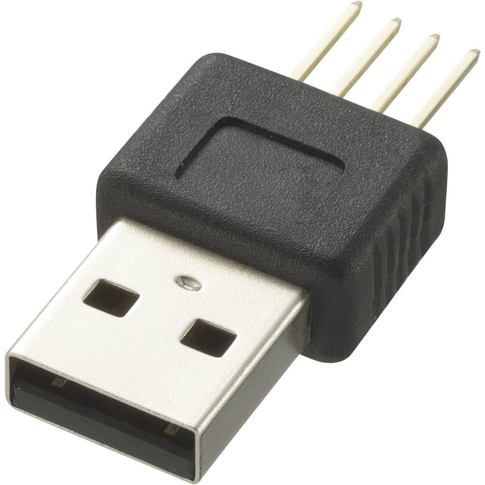 RS PRO, Through Hole, Plug- Single Port Type A USB Connector