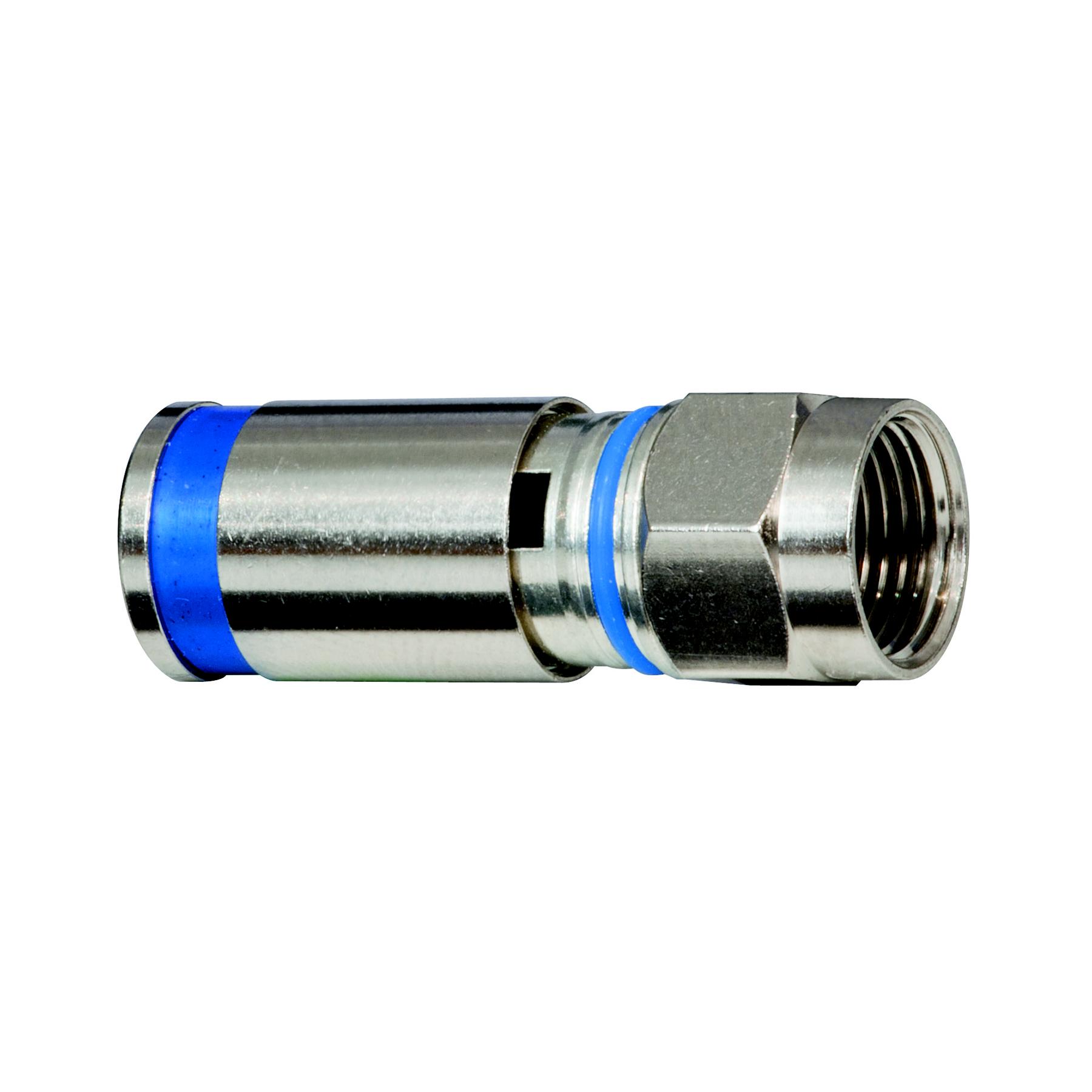 Klein Tools, Jack Cable Mount F Connector, Crimp Termination, Straight Body