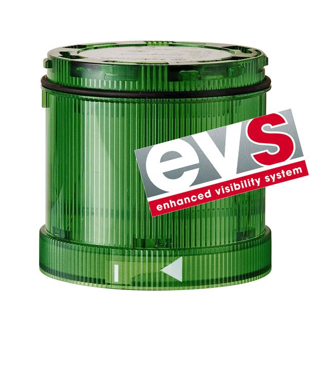 Werma KS71 Series Green EVS Effect Flashing Light Element, 24 V, LED Bulb, DC