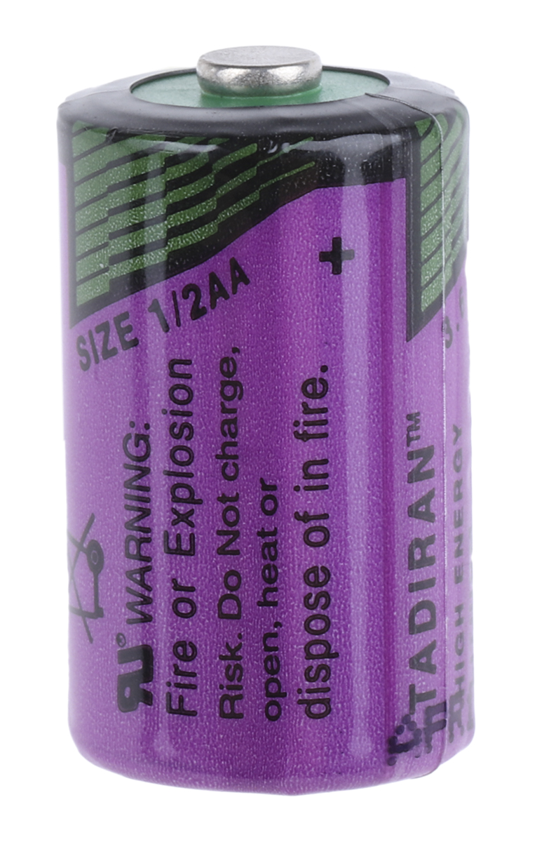Tadiran Lithium Thionyl Chloride 3.6V, 1/2 AA Battery