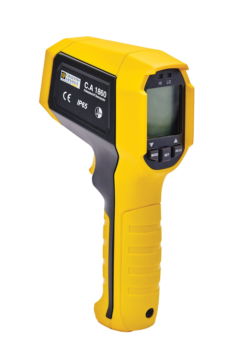 Chauvin Arnoux CA 1860 Infrared Thermometer, -35 °C, -31°F Min, +450 °C, +842°F Max, ±1.8 %, ±1.8 °C Accuracy, °C and