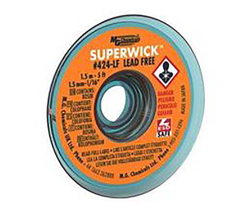 Super Wick SUPERWICK 424-LF 1.5m Lead Free No Clean Desoldering Braid, Width 1.5mm
