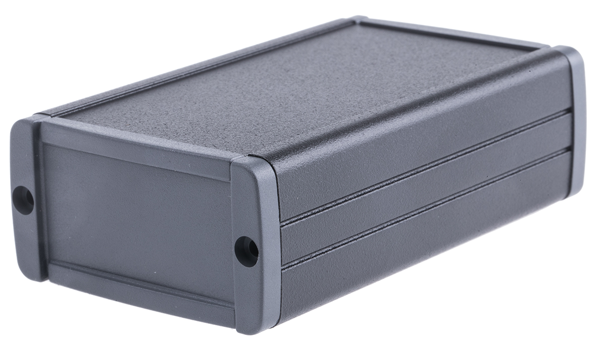 Teko Tekal Series Black Aluminium Enclosure, Grey Lid, 100 x 59.9 x 30.9mm
