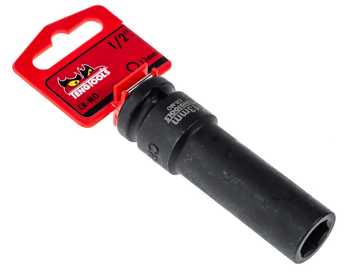 Teng Tools 13mm, 1/2 in Drive Impact Socket, 21 mm length