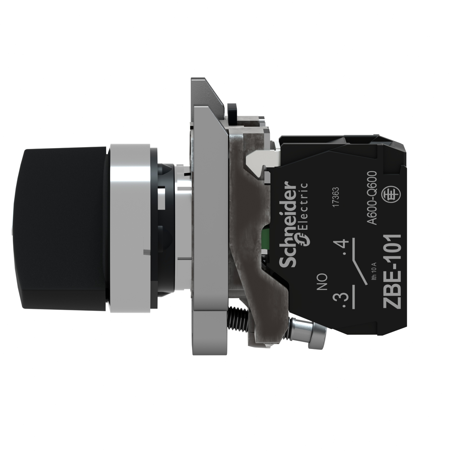 Schneider Electric Knob Selector Switch - (SPST) 22mm Cutout Diameter 2 Positions