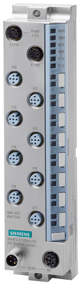 Siemens 6ES714 Series Digital I/O Module for Use with ET 200eco PN, Digital, Digital