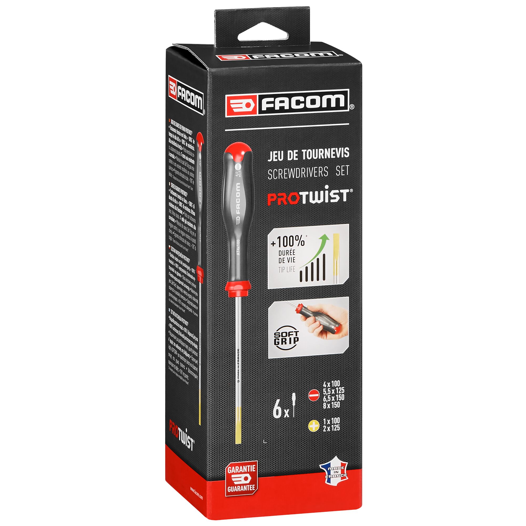 Facom Phillips; Slotted Screwdriver Set, 6-Piece