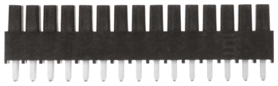 Samtec IPS1 Series Straight Through Hole Mount PCB Socket, 30-Contact, 2-Row, 2.54mm Pitch, Through Hole Termination