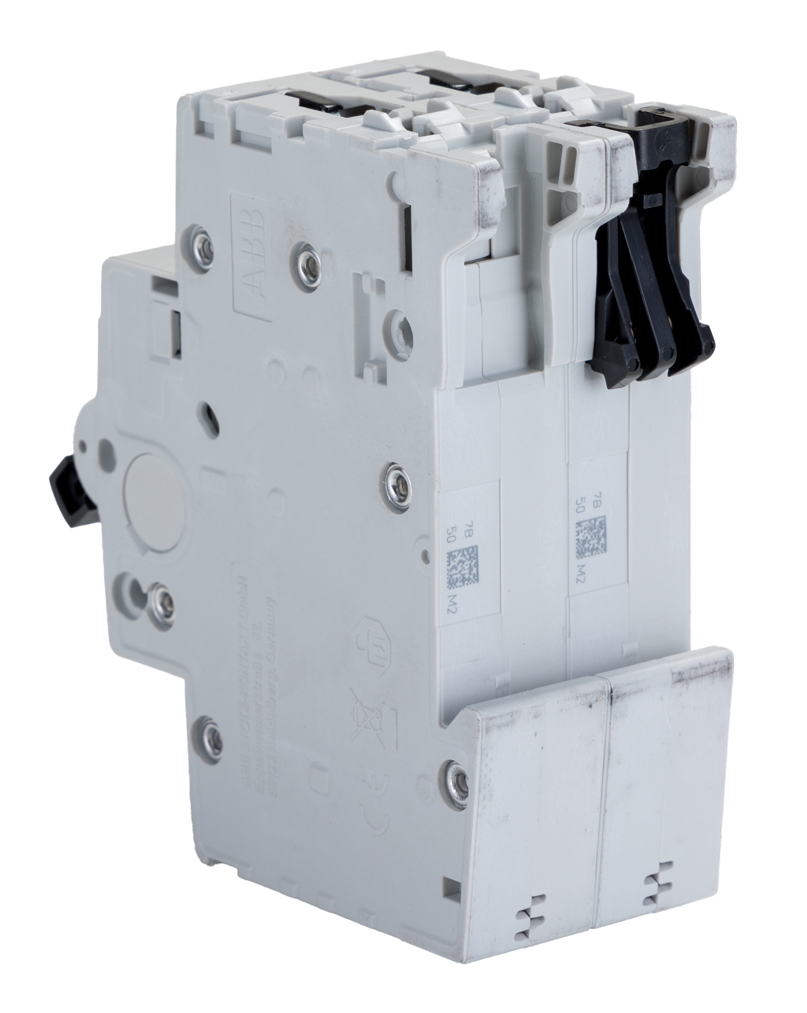ABB System Pro M Compact S200M MCB, 2P, 50A Curve B, 440V AC, 125V DC, 10 kA Breaking Capacity