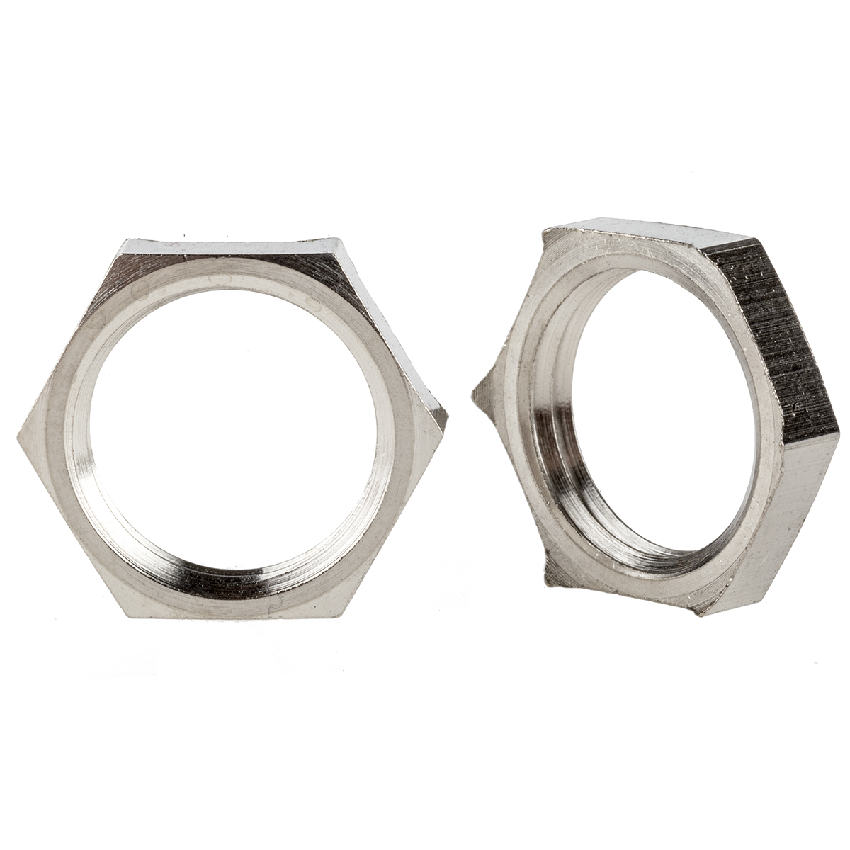 Lapp Silver Flame Retardant, Halogen Free Nickel Plated Brass Cable Gland Locknut, PG9 Thread