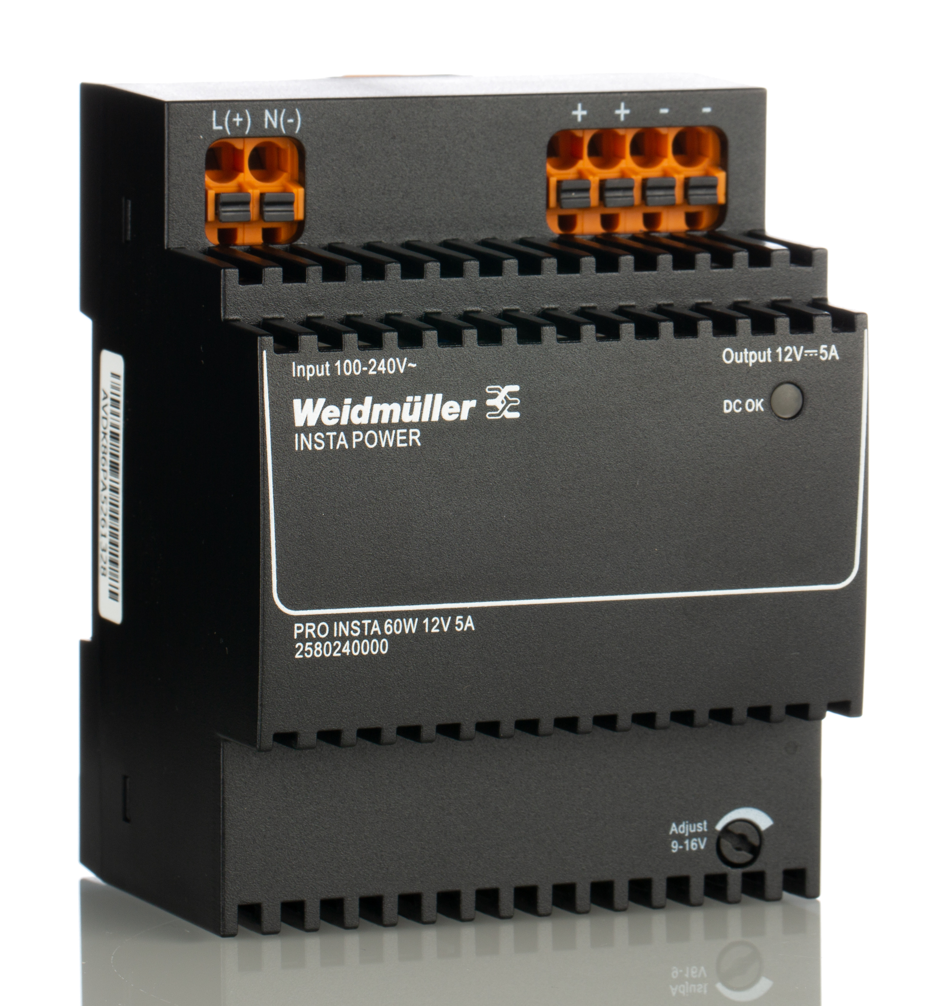 Weidmuller PRO INSTA Switched Mode DIN Rail Power Supply, 120 → 240 V ac / 120 → 340V dc ac, dc Input,