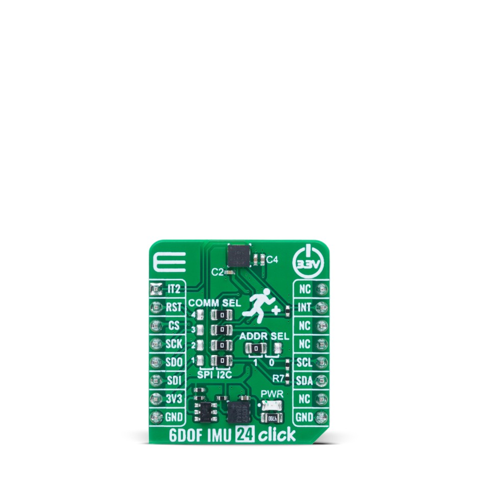 MikroElektronika 6DOF IMU 24 Click Sensor Add-On Board Add On Board for Motion Tracking Device Industrial