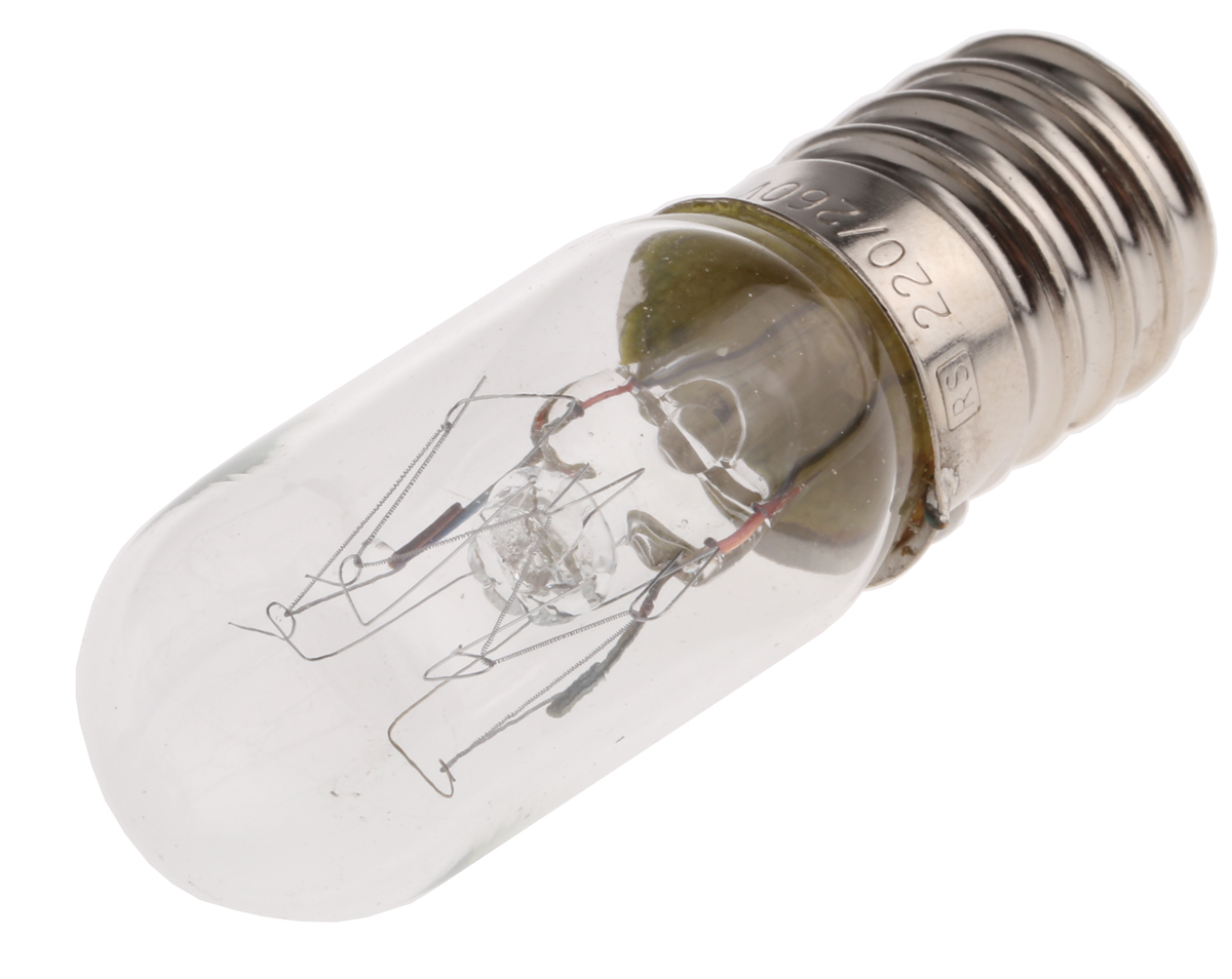 RS PRO E14 Indicator Light, Clear, 220 → 260 V, 27 mA, 3000h