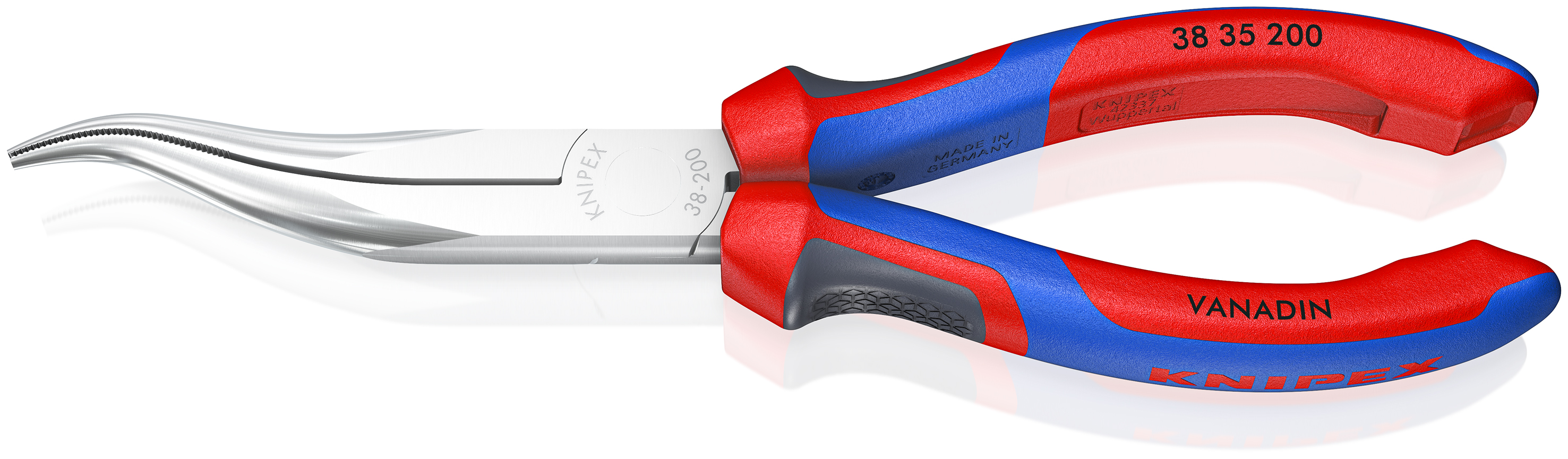 Knipex 38 35 200 Pliers, 200 mm Overall, Straight Tip, 73mm Jaw