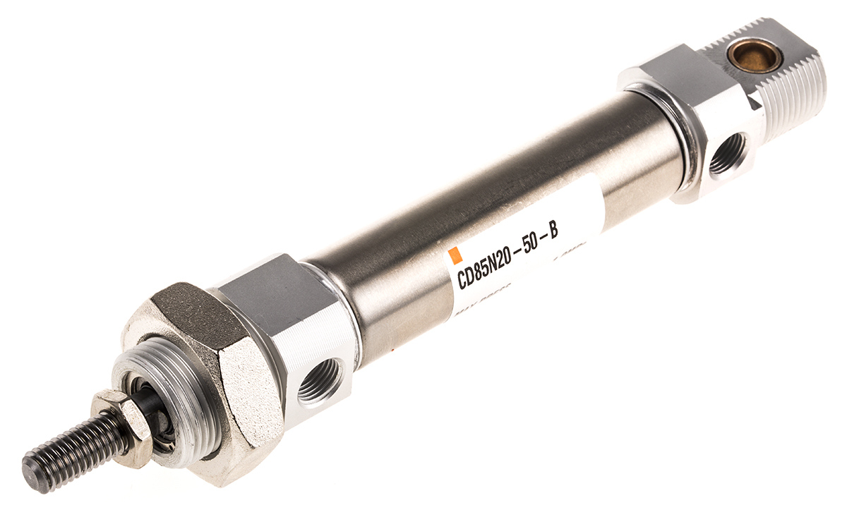 SMC 50 mm Pneumatic Piston Rod Cylinder - CD85 Series, Double Acting Acting