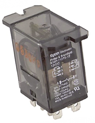 TE Connectivity Panel Mount Power Relay, 12V dc Coil, 15A Switching Current, DPDT