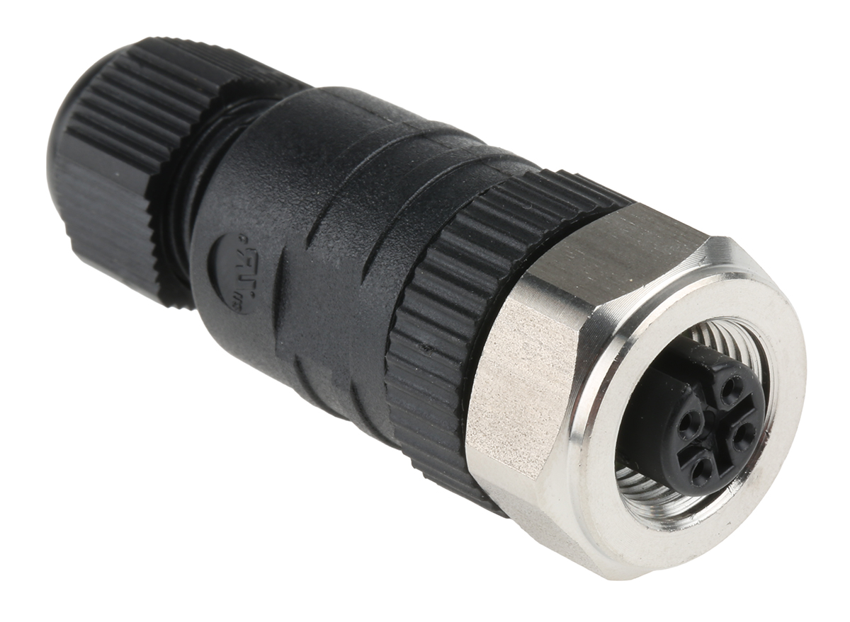 Lumberg Automation Circular Connector, 4 Contacts, Cable, M12 Connector, Socket, Female, IP67, RKCN Series