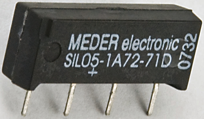 Meder PCB Mount Reed Relay, 5V dc Coil, SPST, 200V dc Max, 1 A Max, 500Ω