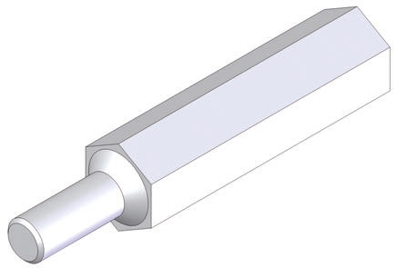 Essentra Standoff, M4 Thread, 5mm Body, Brass