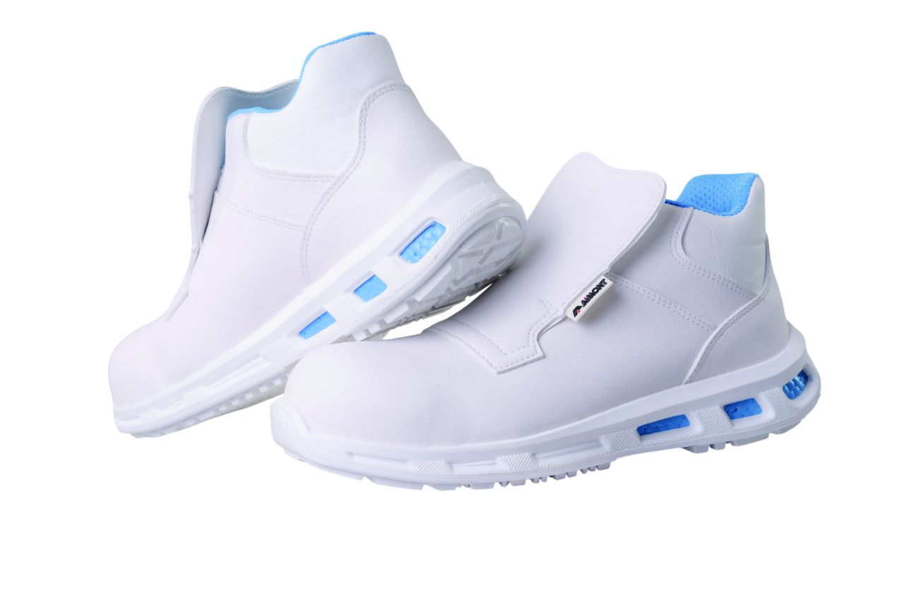 AIMONT GLYCINE IAIA111 Unisex White Synthetic Material Toe Capped Safety Shoes, UK 6.5, EU 40