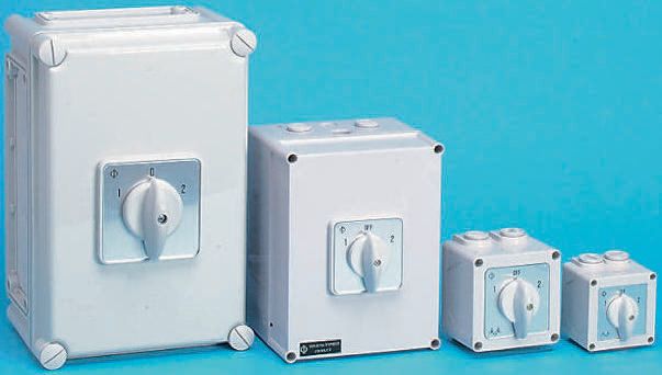 Kraus & Naimer, 4P 3 Position Double Throw Cam Switch, 115A