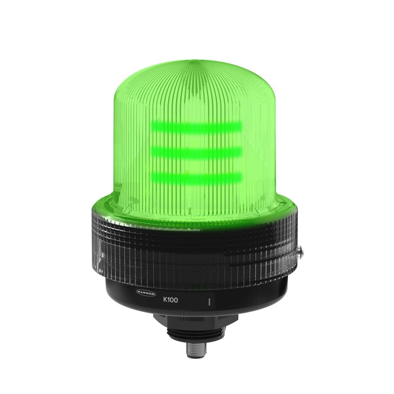 Banner K100 Series Green Multiple Effect Beacon, 12 → 48 V dc, Base Mounted, LED Bulb, IP66