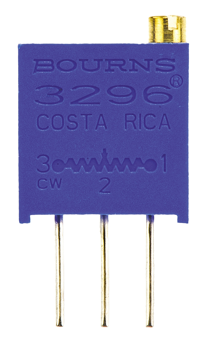 500Ω, Through Hole Trimmer Potentiometer 0.5W Top Adjust Bourns, 3296