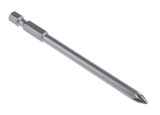 RS PRO Pozidriv Driver Bit, PZ2 Tip, 1/4 in Drive, 90mm Overall