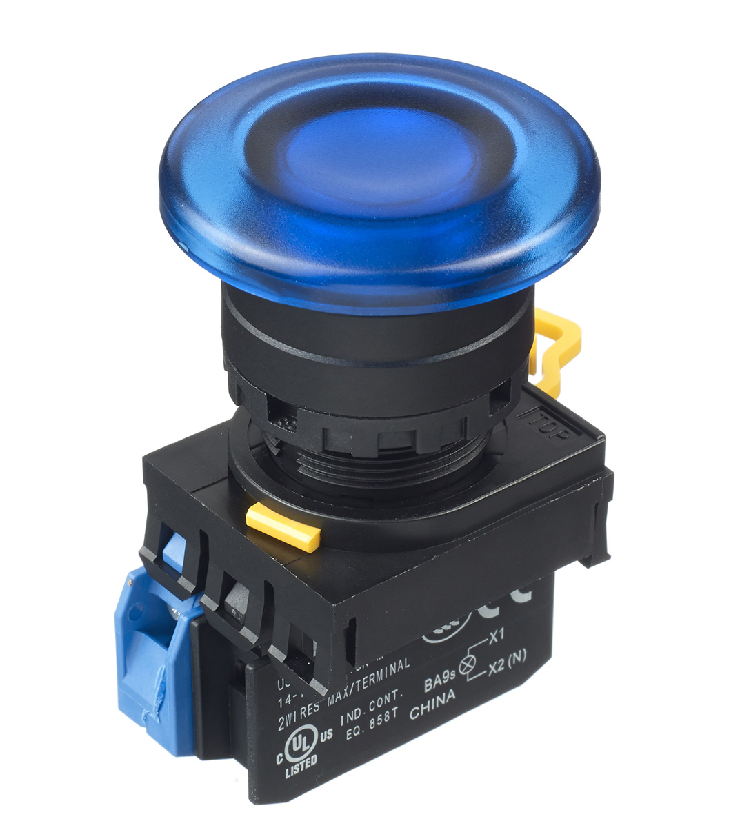 Idec YW Series Illuminated Push Button Complete Unit, Panel Mount, 22mm Cutout, SPST, IP65